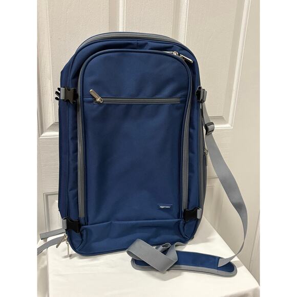 Amazon Basics Convertible Travel Backpack Carry-On Approx. 22x14x9 inches blue - Picture 6 of 14